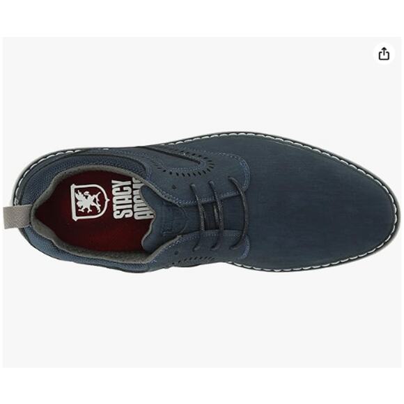 Stacy Adams Stride Navy/Marine Plain Toe Lace Up Sneaker Oxford Size 7.5M - Picture 4 of 15